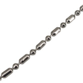 Tarnish Resistant 304 Stainless Steel Chains (1 Meter) 6x3 MM Cylinder With Ball 3 MM Silver Color For Jewellery Making